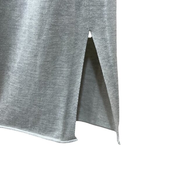 POETRY Size 2 Women Silk/Cashmere Long Duster Cardigan Short Sleeve Gray - Picture 7 of 8